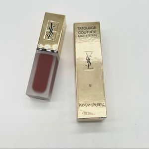 Yves Saint Laurent YSL Tatouage Couture Liquid Matte Lip Stain #8 Black Red Code